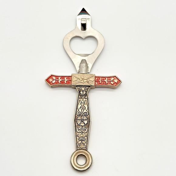 Celtic Cross Sword Bottle Opener Mid Century Breweriana Barware Beer Medieval - Picture 2 of 7